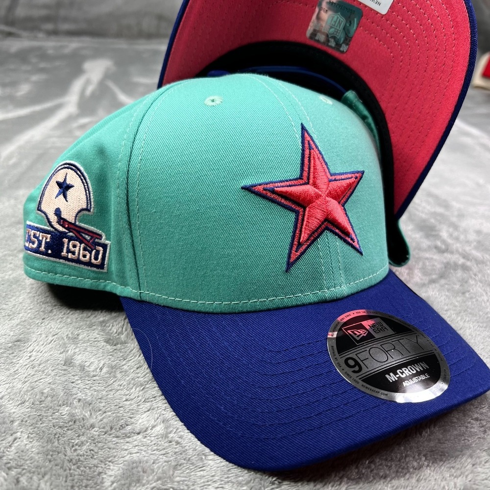 New Era Dallas Cowboys Clear‎ Mint 1960 Patch Retro 9Forty M Frame Snapback Hat